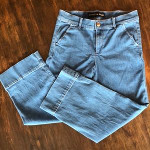 High-waisted Wide-legged Express Cropped Jeans